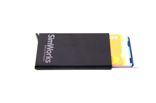 SimWorks Personalised Aluminium Card Wallet | RFID Slim Minimalist Wallet