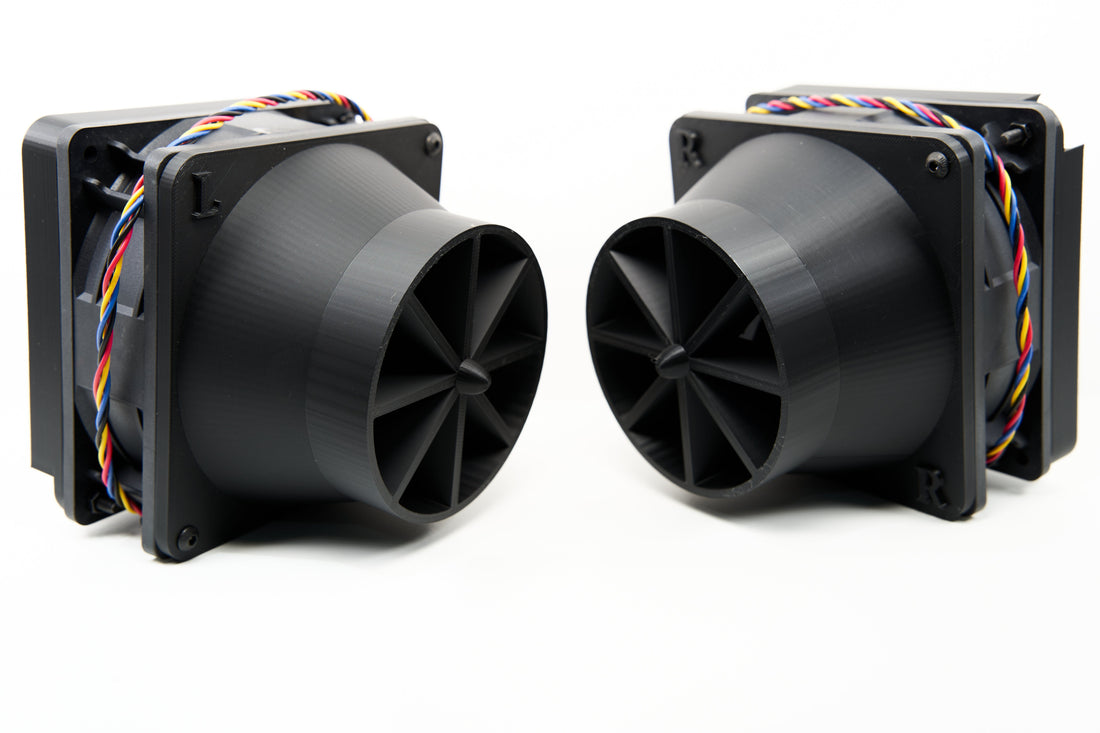 SimWorks Wind Simulator fan kit for sim racing