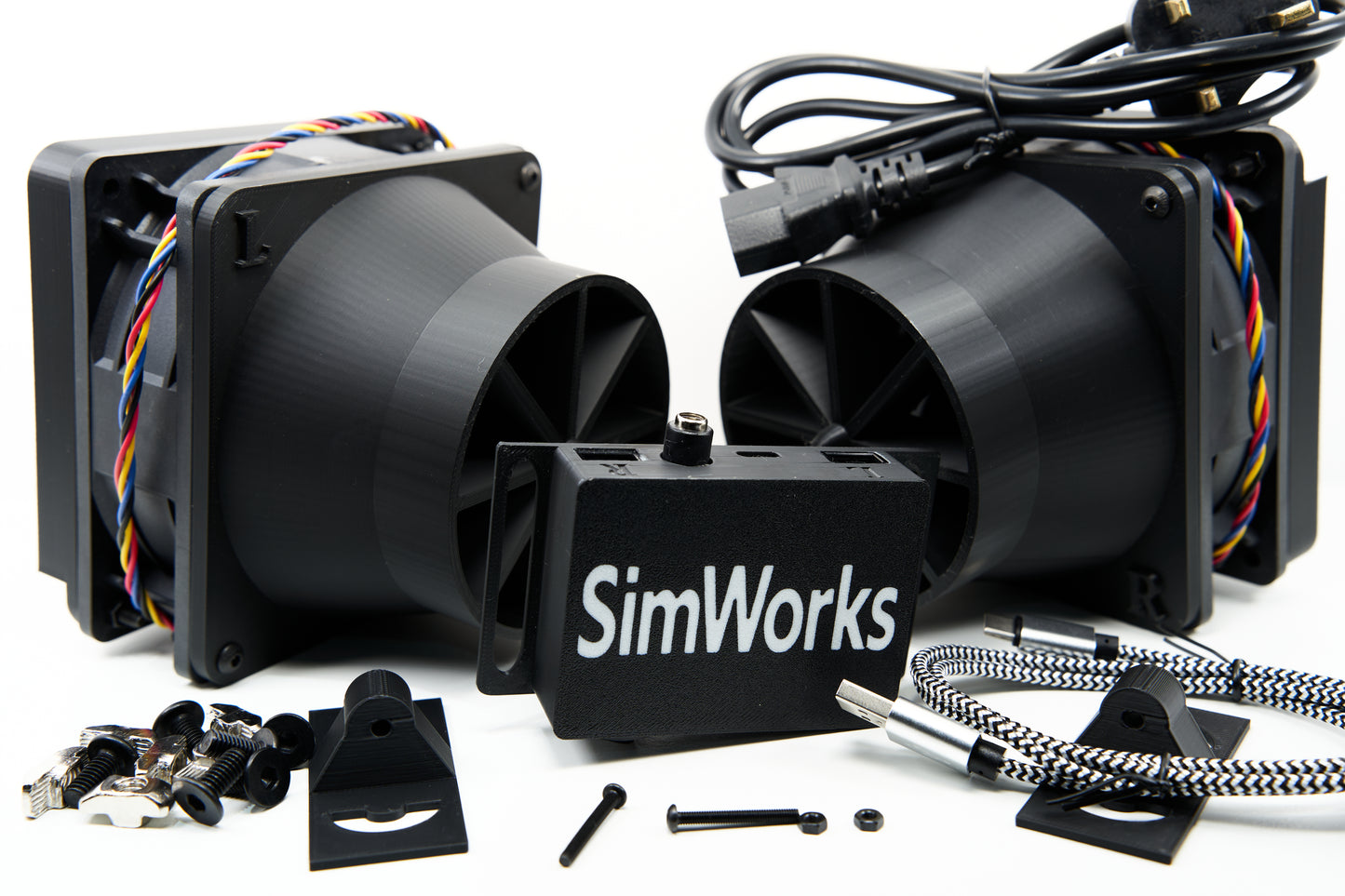SimWorks Wind Simulator – Plug & Play Sim Racing Wind Kit (SimHub Compatible)