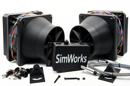 SimWorks Wind Simulator – Plug & Play Sim Racing Wind Kit (SimHub Compatible)