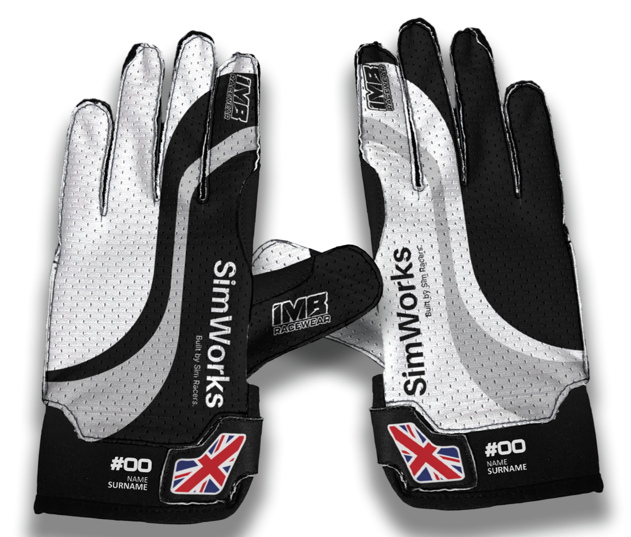 SimWorks SSGE-2 Short Sim Racing Gloves external stitch